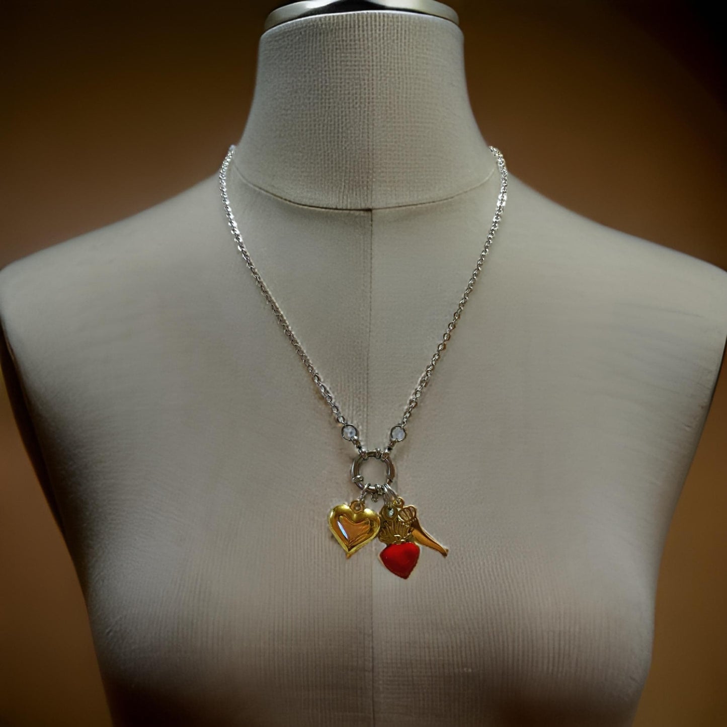 Collana Miss Tris di Ciondoli Bicolor