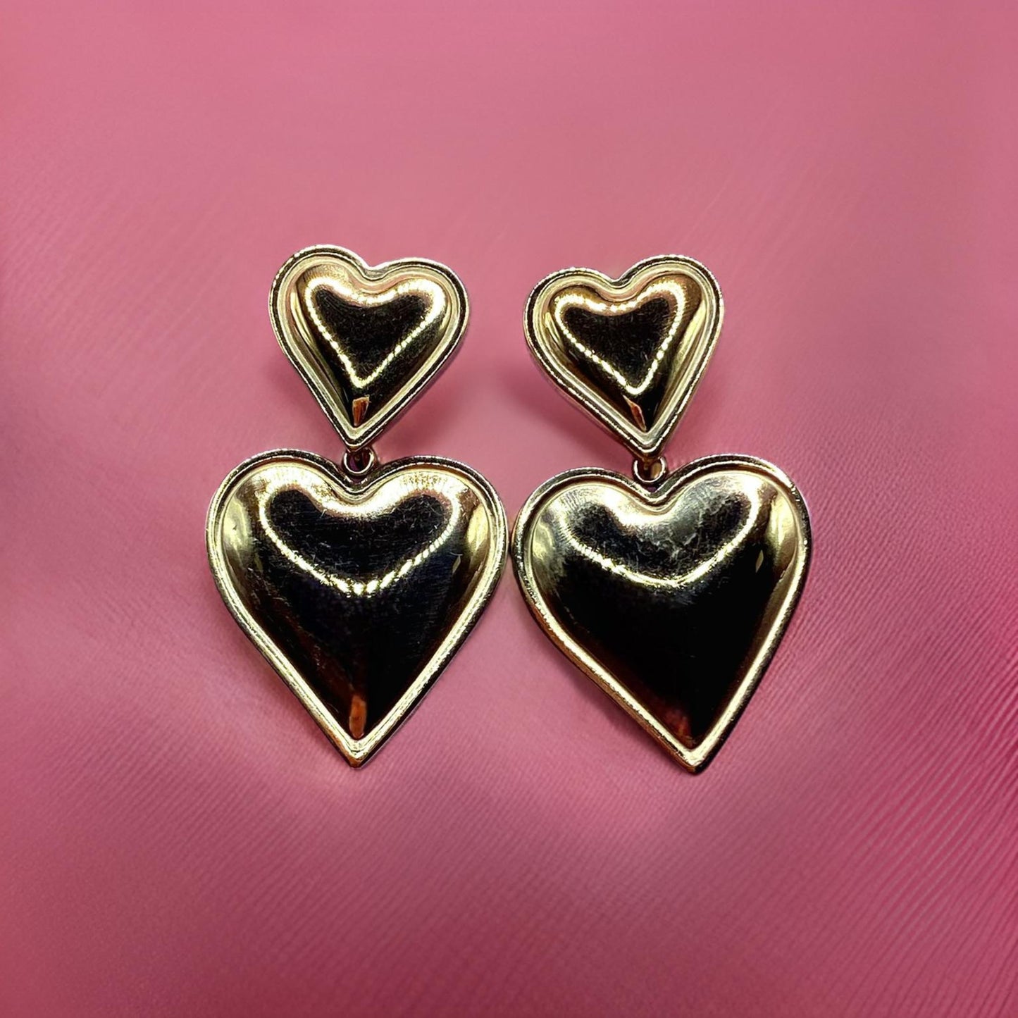 Orecchini Miss Double Heart Bicolor