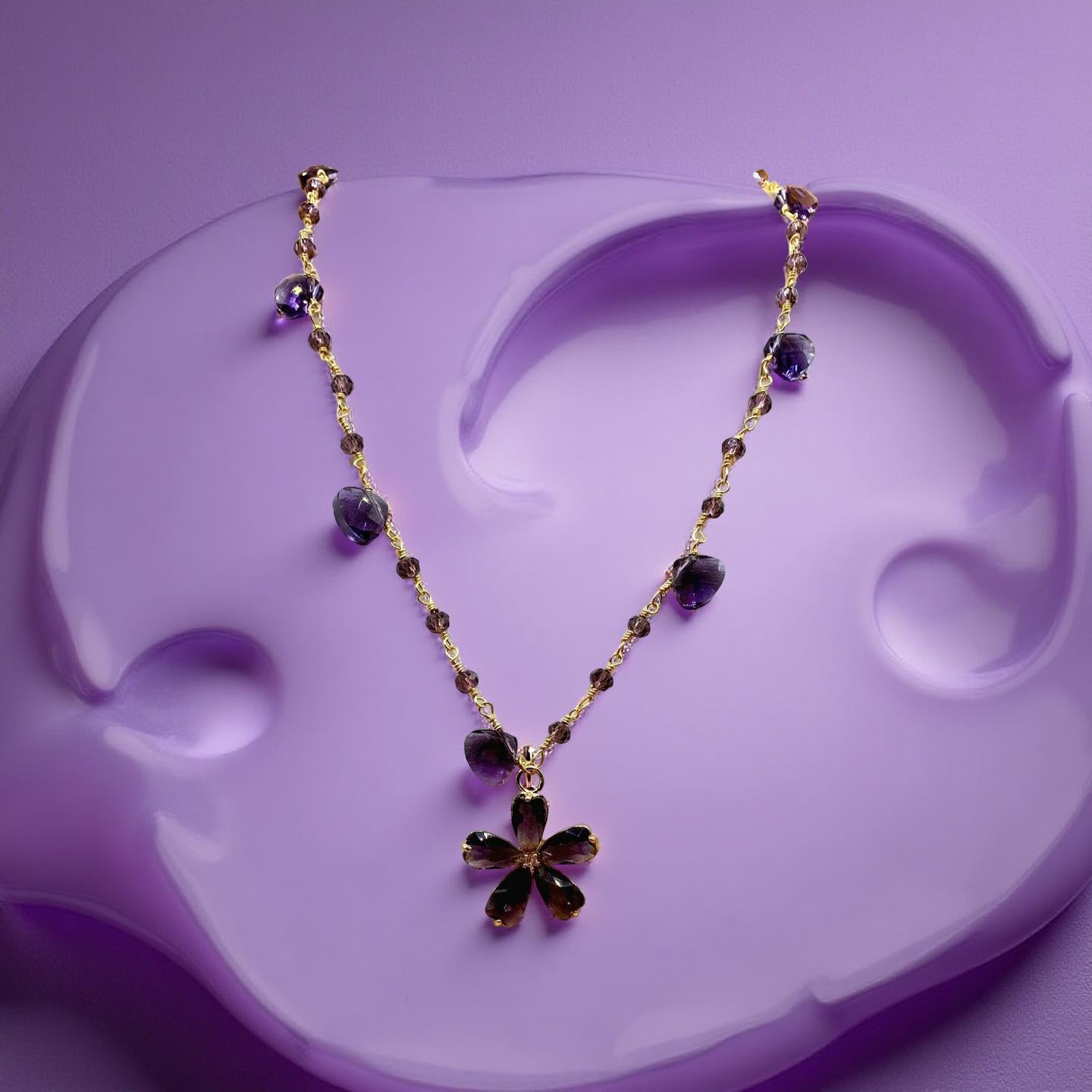 Collana Miss Spring Flower Prugna