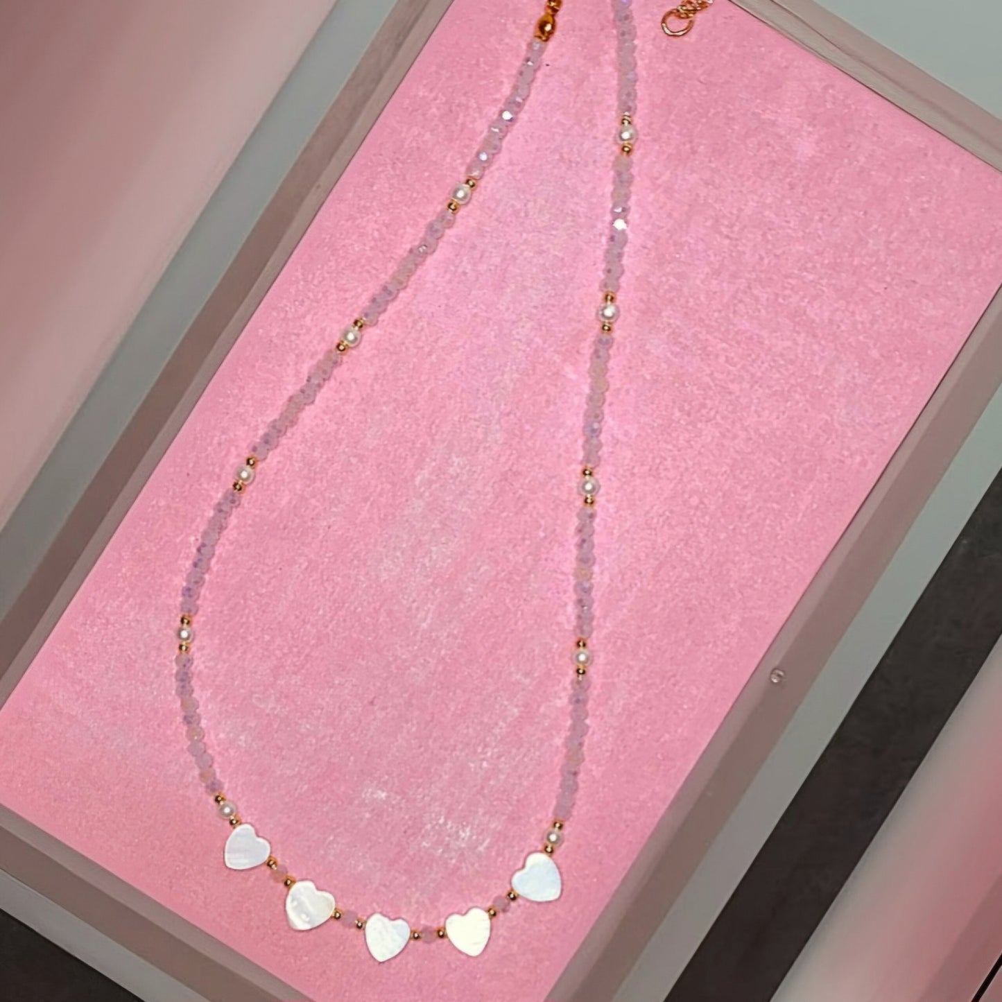 Collana Miss Cuoricini di Madreperla