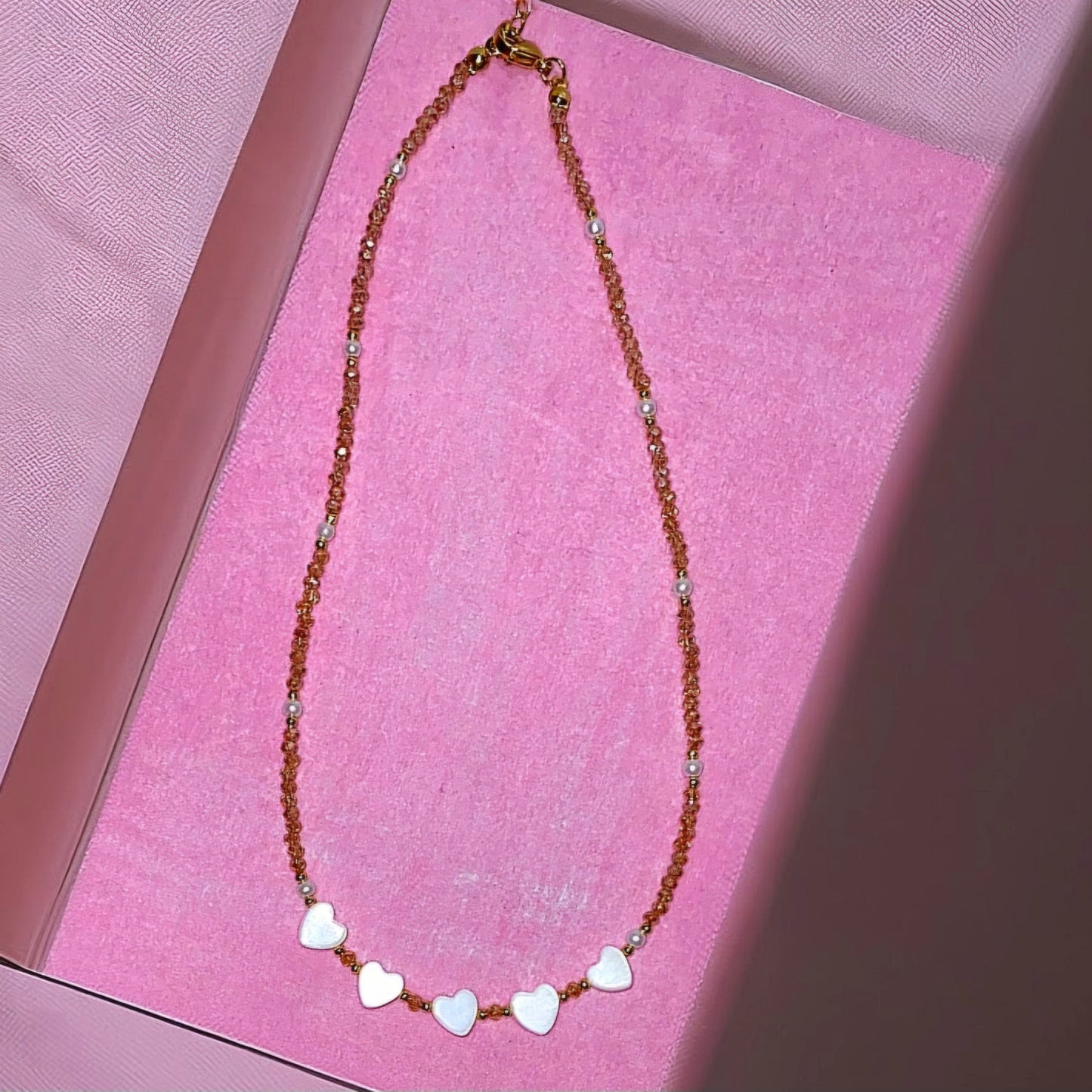Collana Miss Cuoricini di Madreperla