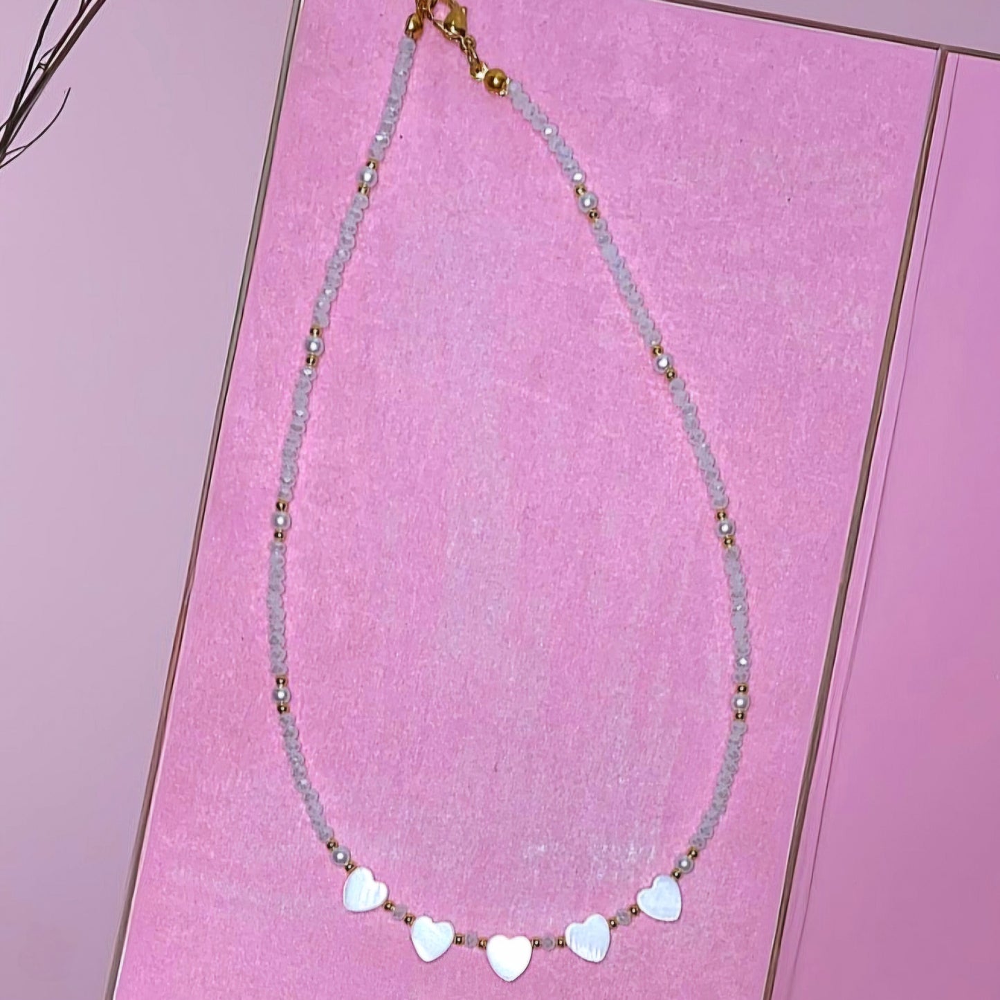 Collana Miss Cuoricini di Madreperla