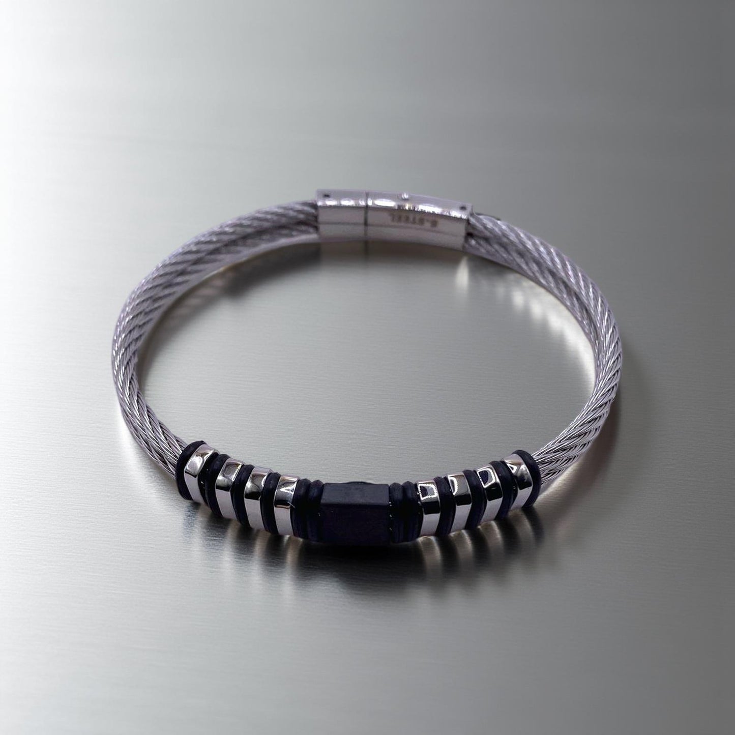 Bracciale Uomo Rigido Black