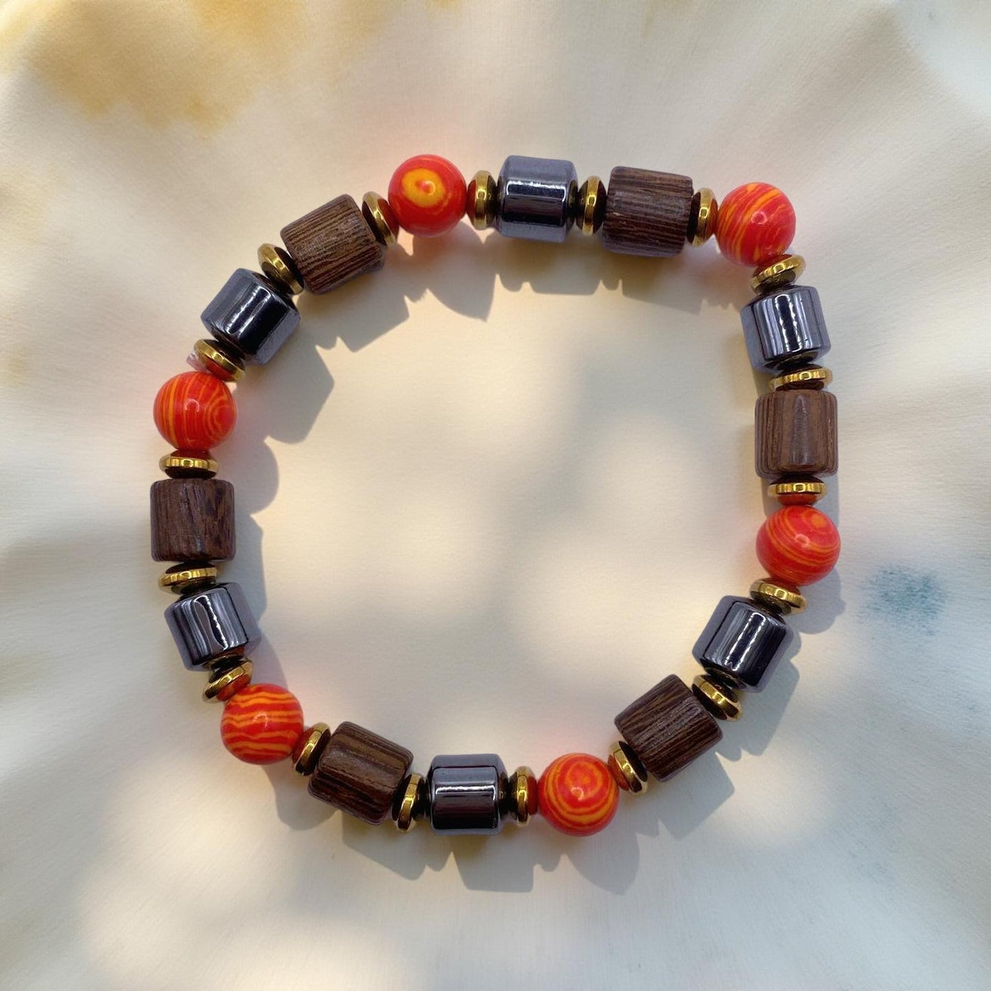 Bracciale Uomo Elastico tipo Legno