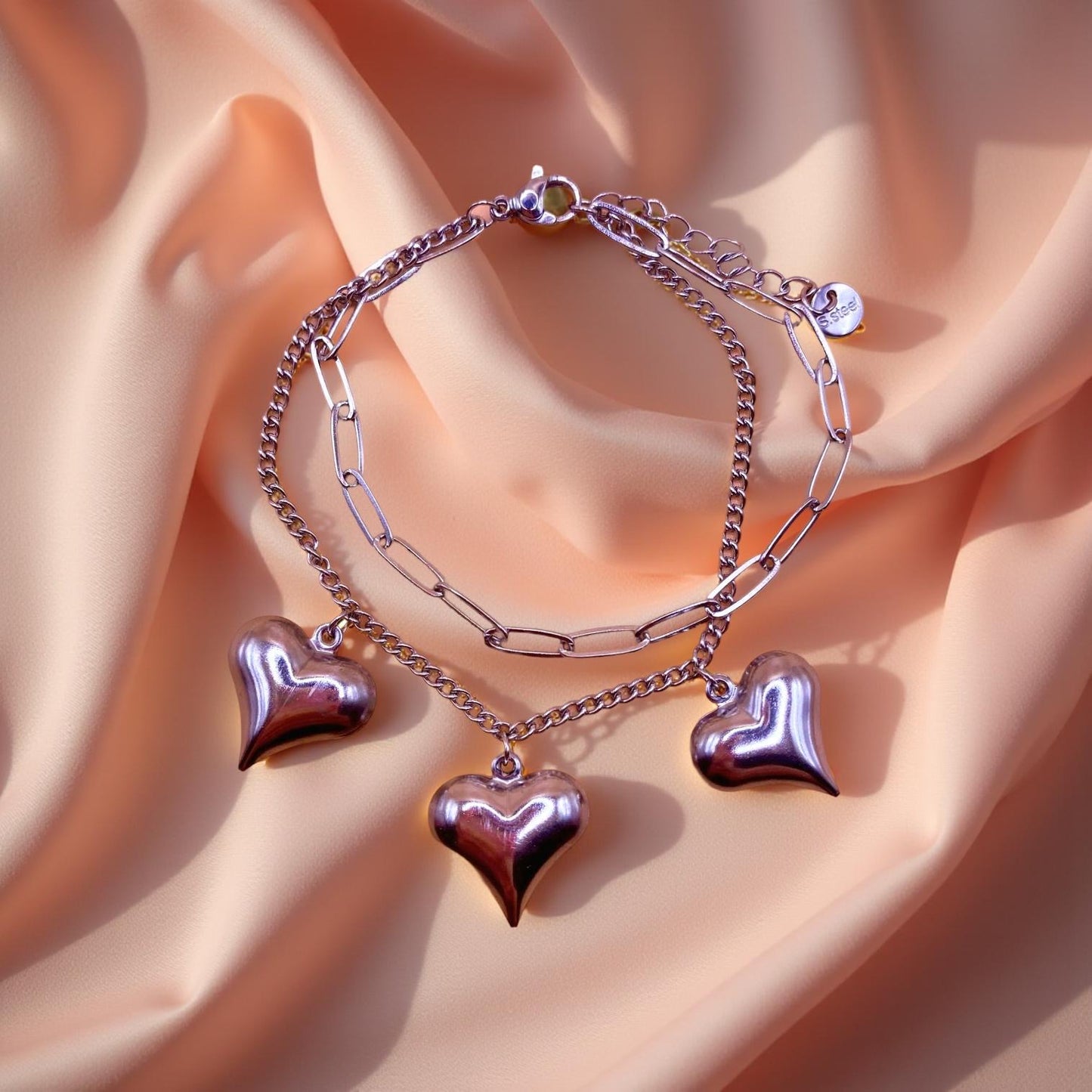Bracciale Miss Tre Cuori Sonaglio