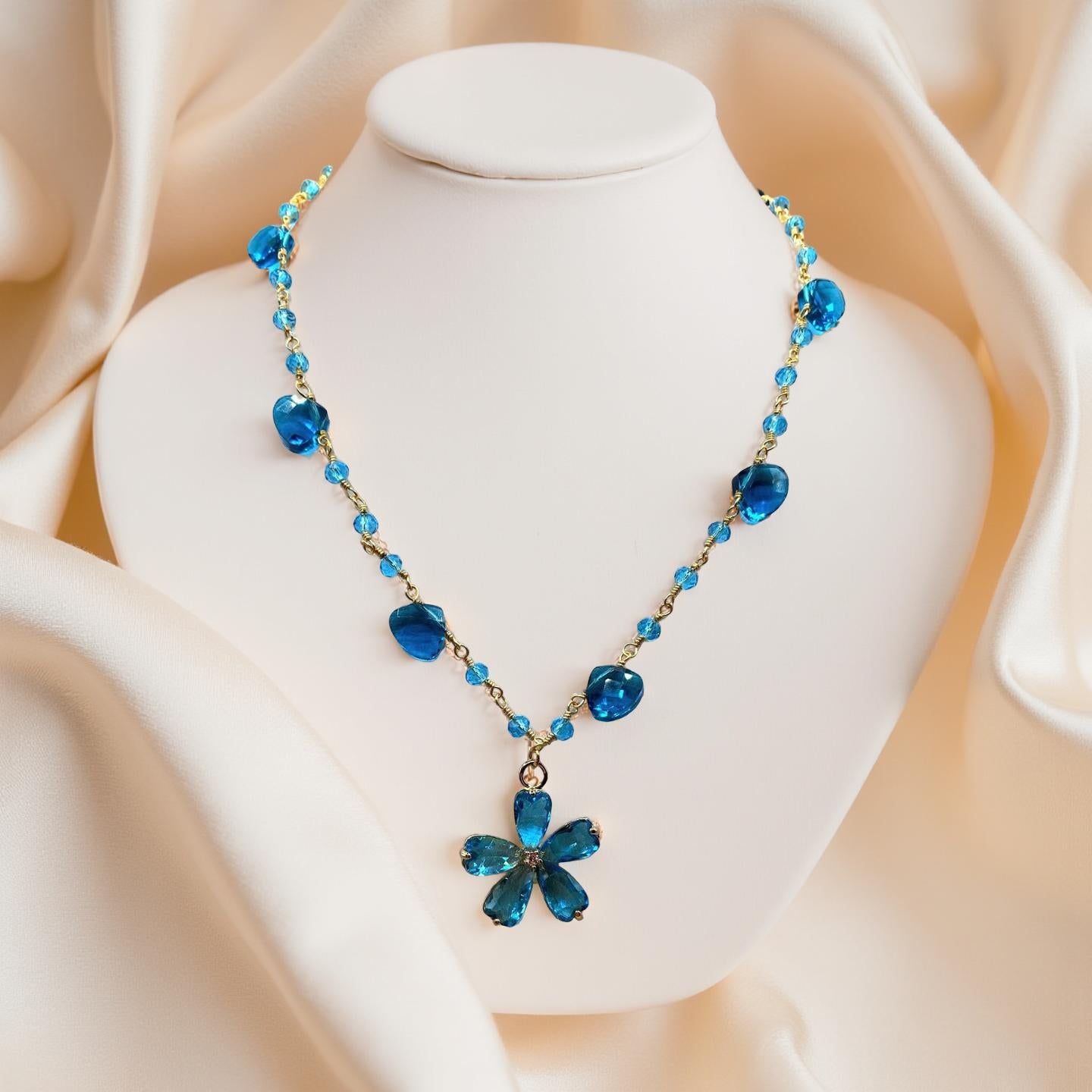 Collana Miss Spring Flower Azzurro