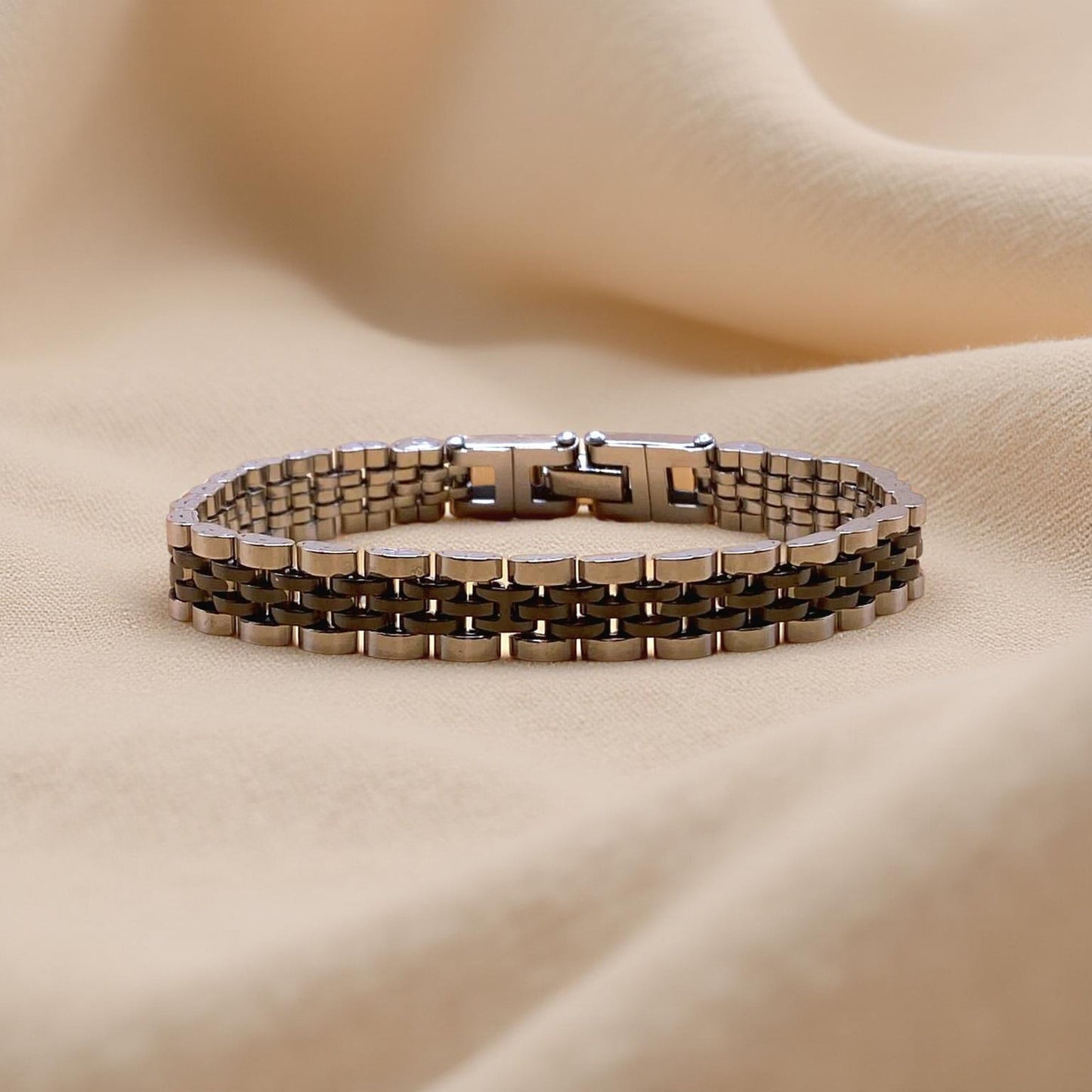 Bracciale Uomo Acciaio Nero