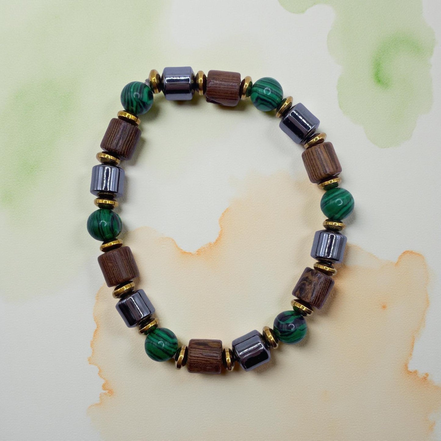 Bracciale Uomo Elastico tipo Legno