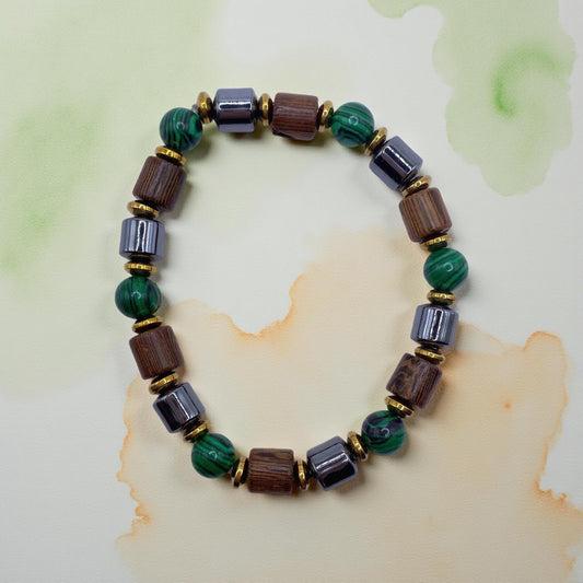 Bracciale Uomo Elastico tipo Legno