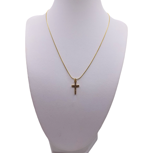Collana Croce strass