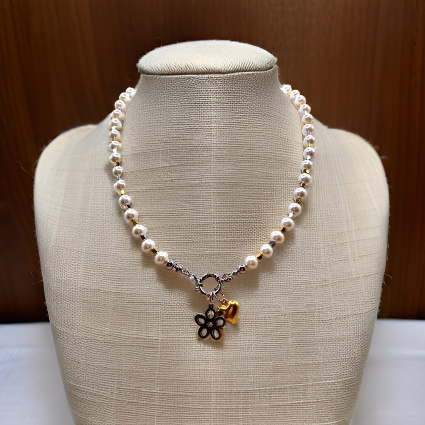 Collana Miss Perla Bicolor con charms