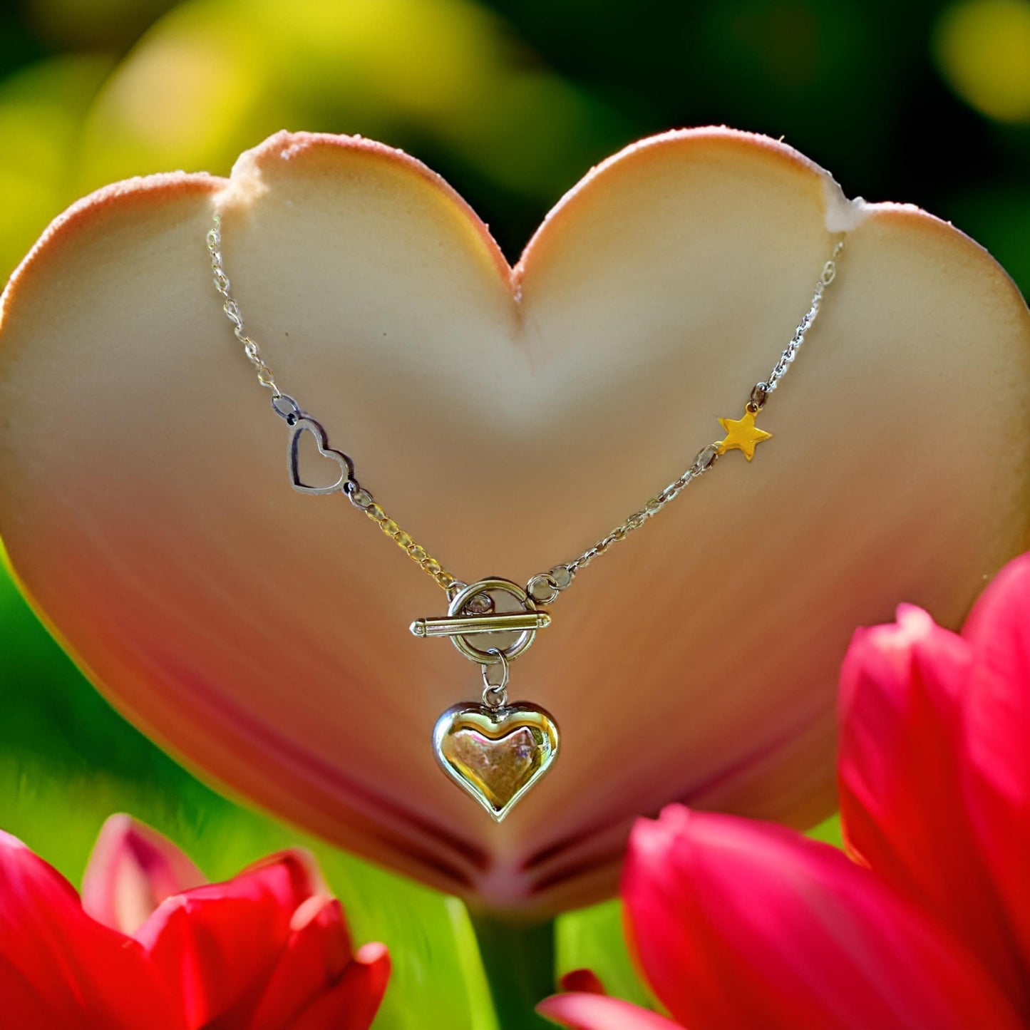 Collana Miss Cuore e Stella Bicolor