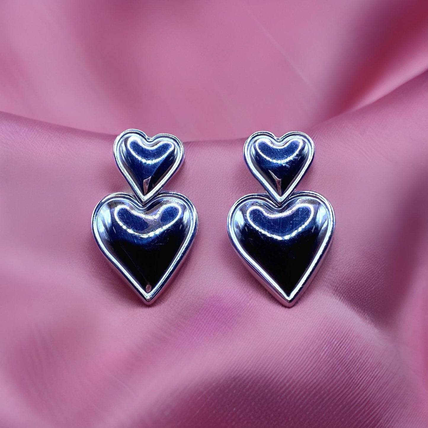 Orecchini Miss Double Heart Bicolor
