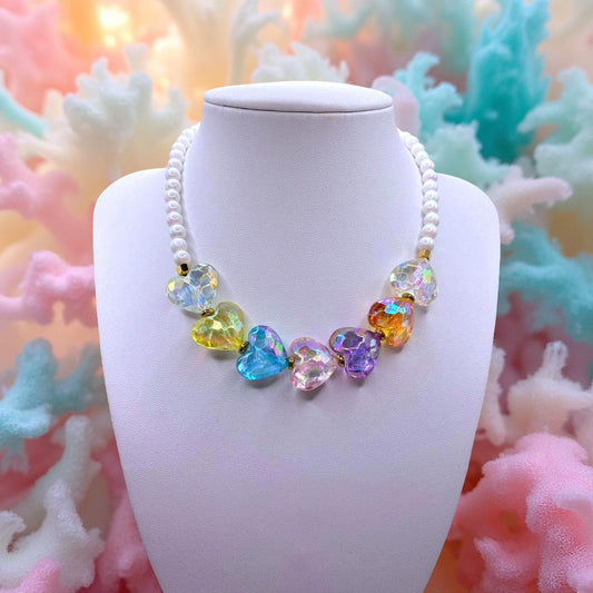 Collana/Choker Miss Cuori Iridescenti