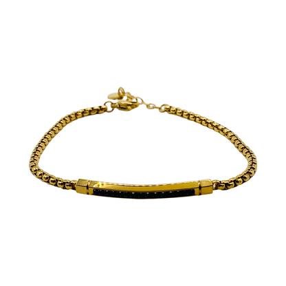 Bracciale Uomo Black Strass