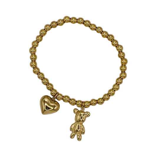 Bracciale elastico Miss Cuore e Teddy