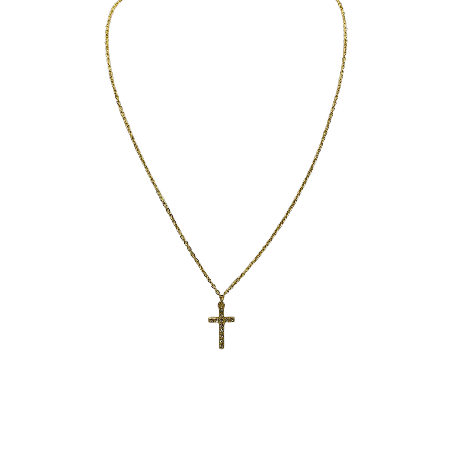 Collana Croce strass