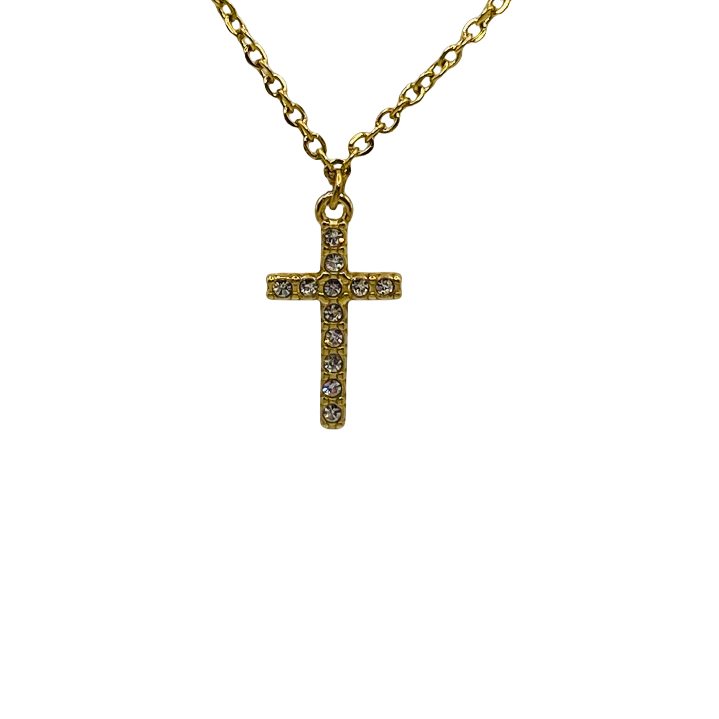 Collana Croce strass