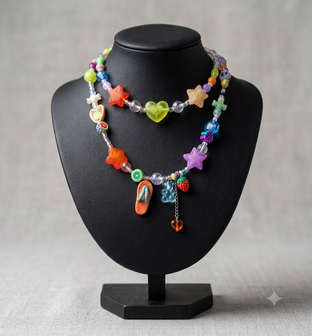 Collana doppia Miss Spiaggia Colorata